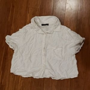 Brandy Melville White Buttonup